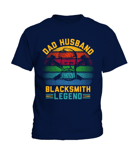 Dad Husband Blacksmith Legend And I Rock Them Both Kids T-Shirt