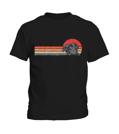 Porcupine Vintage Retro Kids T-Shirt