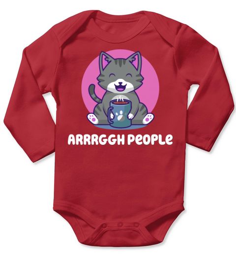 Arrrggh People Introvert Sayings Antisocial Quotes Long Sleeve Baby One-Piece