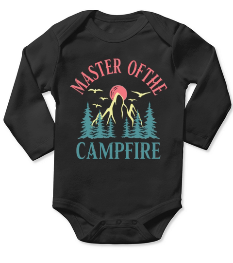 Camping Master Of The Campfire Camper Long Sleeve Baby One-Piece