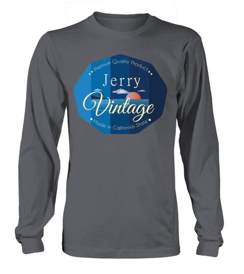 Jerry First Name Vintage Blue Long sleeved Unisex