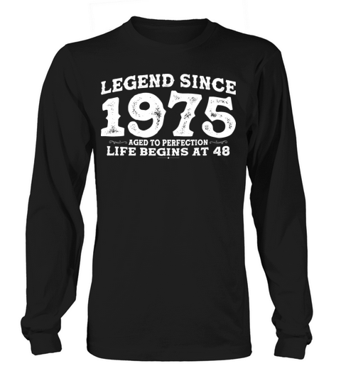 Vintage 1975 Shirt for Men Women 48 Year Old 48th Long sleeved Unisex