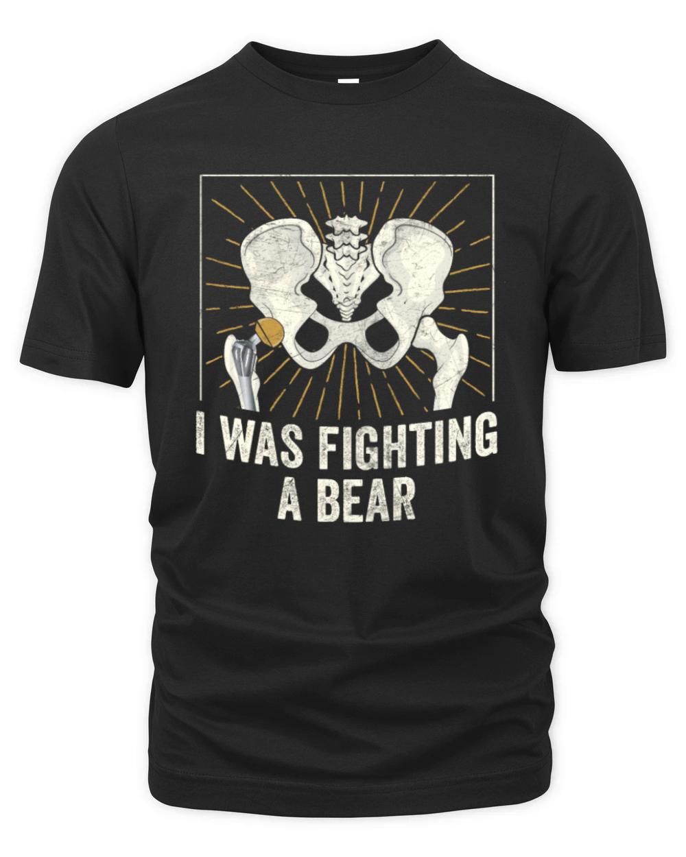 I Was Fighting A Bear Broken Hip Replacement Post Organic Unisex T-shirt