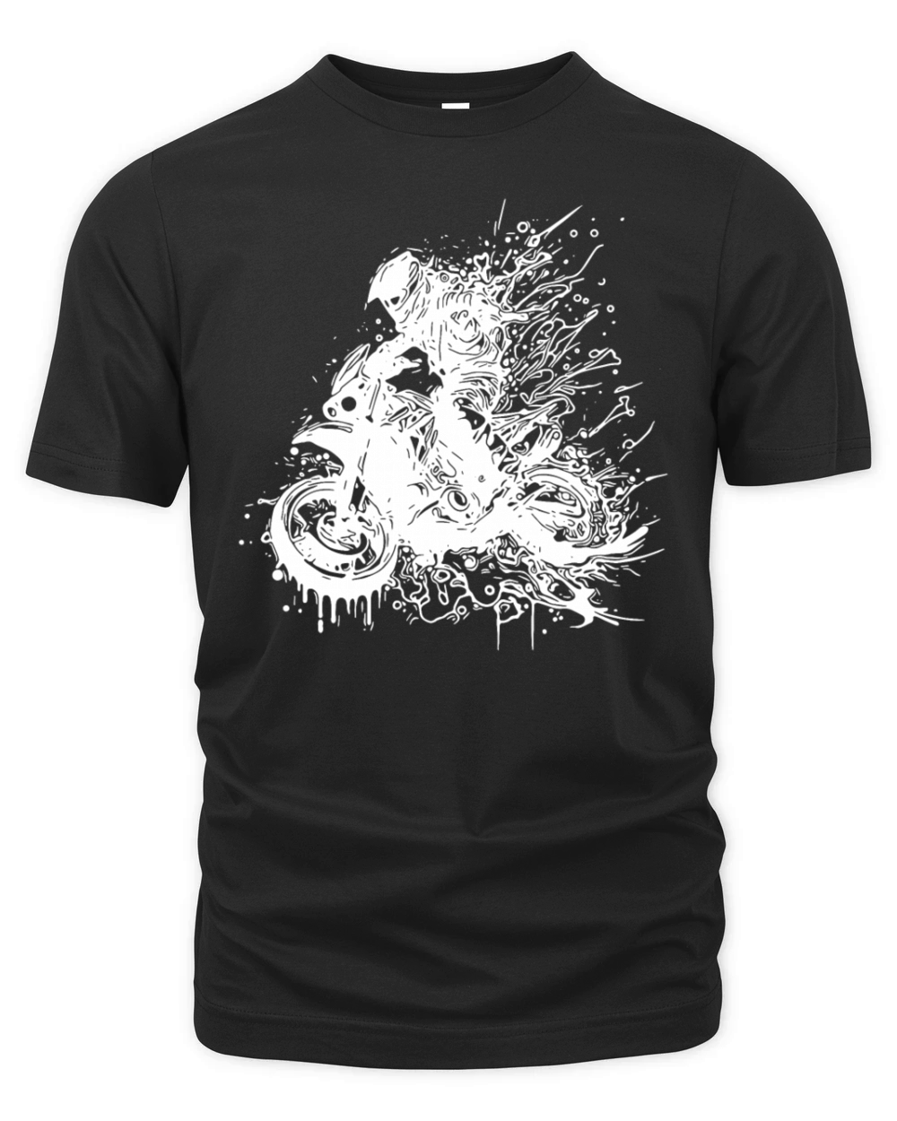 Motorcycle Motocross Biker Splash Style Racing Organic Unisex T-shirt