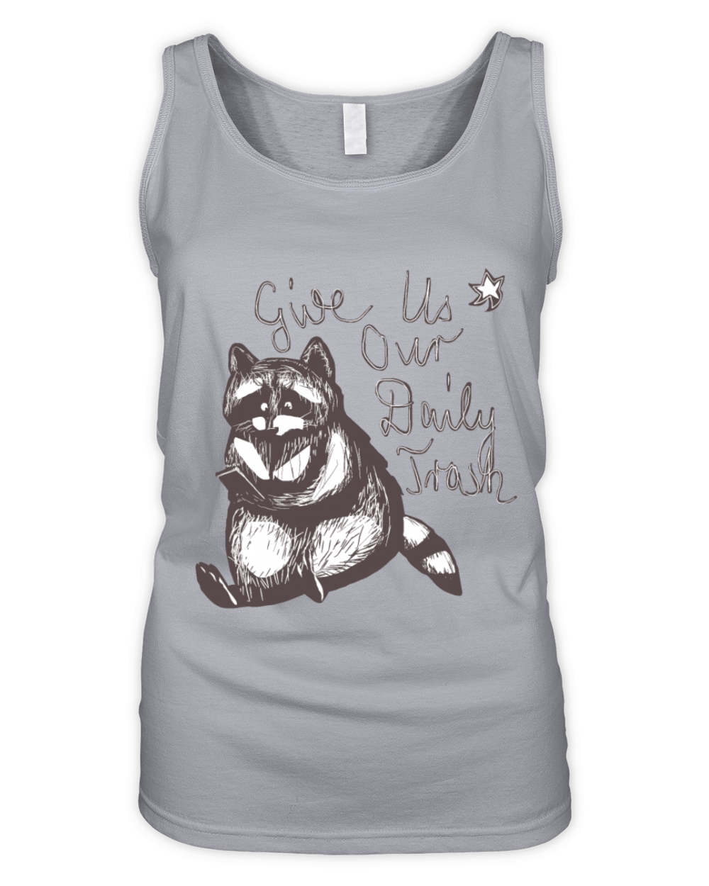 funny quote slogan animal with smartphone racoon Organic Women's Tank Top
