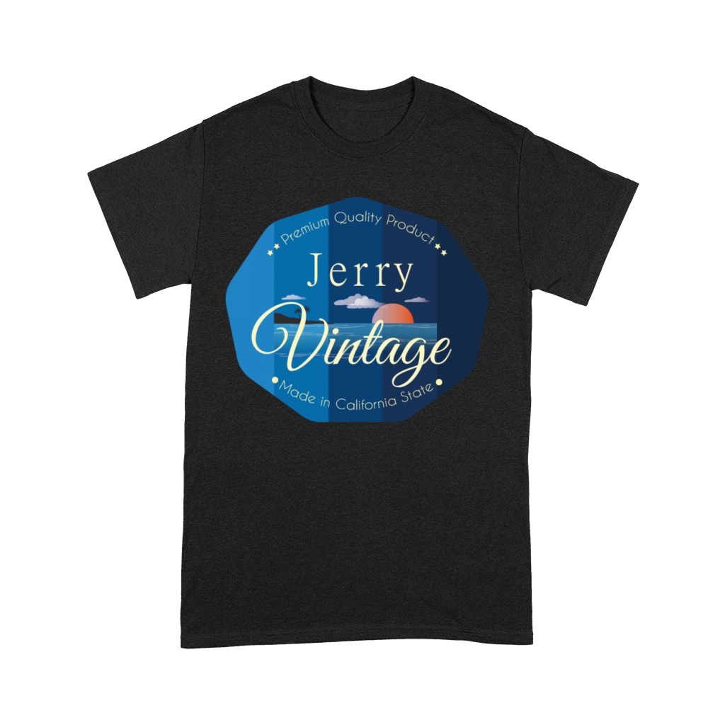 Jerry First Name Vintage Blue Premium T-shirt
