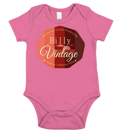 Billy First Name Vintage Design Short Sleeve Baby One-Piece