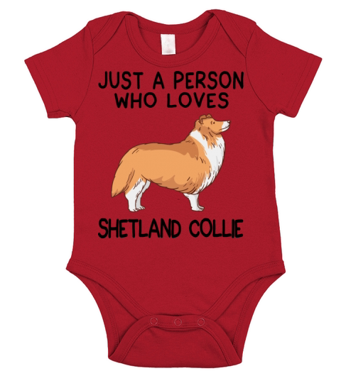 Just a person who loves SHETLAND COLLIE Short Sleeve Baby One-Piece