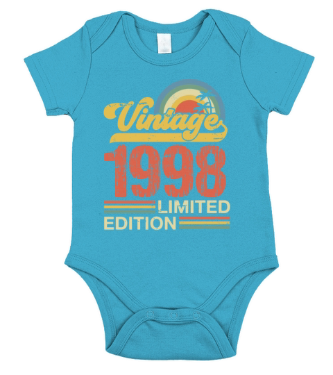 Retro Vintage 1998 Limited Edition Short Sleeve Baby One-Piece