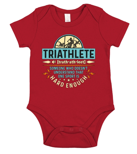 Triathlon Triathlete Someone Who Doesnt Training Short Sleeve Baby One-Piece