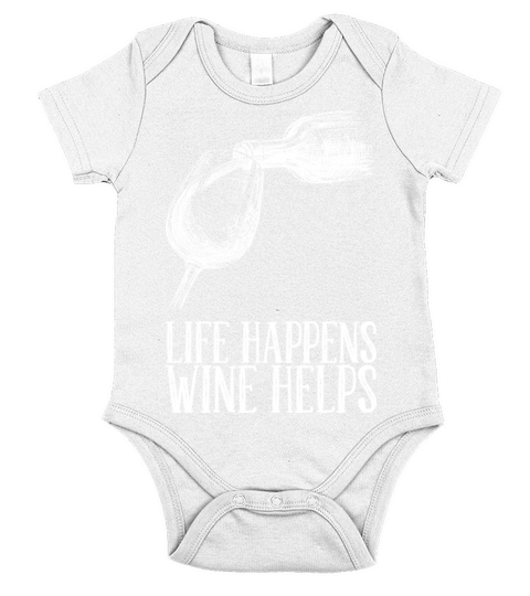 Wine drinking Party Short Sleeve Baby One-Piece