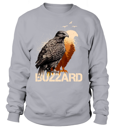 Buzzard Scavenger Vulture Bird Vintage Forest Sweatshirt Unisex