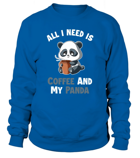 Coffee and my Panda Barista Queen Latte Art Coffee Sweatshirt Unisex