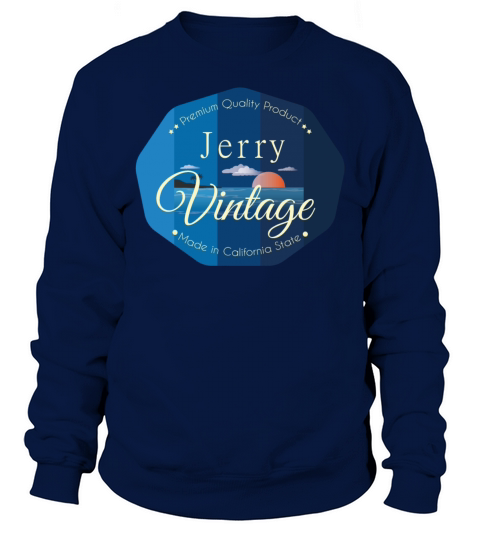 Jerry First Name Vintage Blue Sweatshirt Unisex