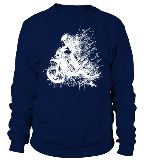 Motorcycle Motocross Biker Splash Style Racing Sweatshirt Unisex