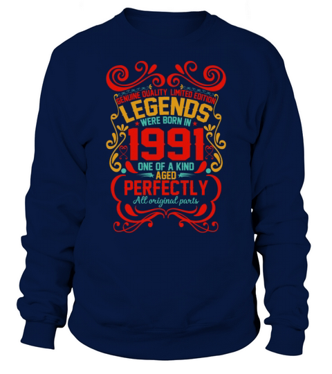 Vintage Authentic 1991 Birthday Gifts idea Sweatshirt Unisex