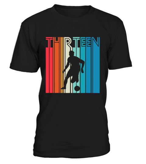 13 Years Soccer Gift 13th Birthday Vintage Footbal T-Shirt Unisex