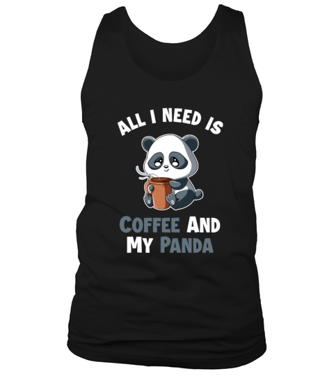 Coffee and my Panda Barista Queen Latte Art Coffee Tank Top Unisex