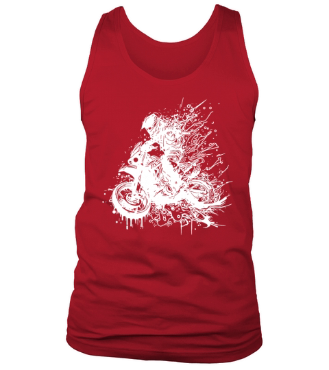 Motorcycle Motocross Biker Splash Style Racing Tank Top Unisex
