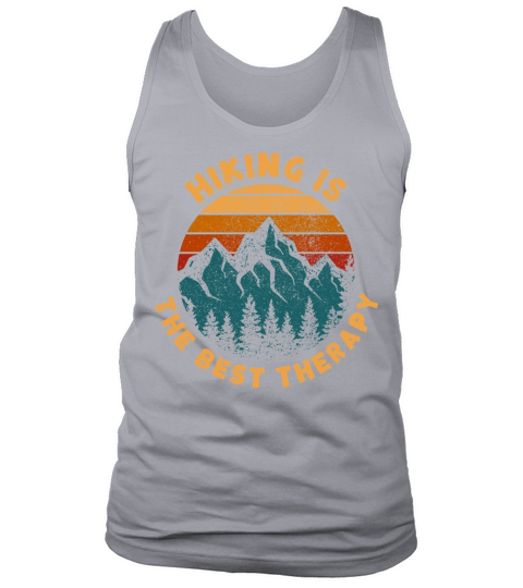 Retro Vintage Sunset Hiking Is The Best Therapy Tank Top Unisex