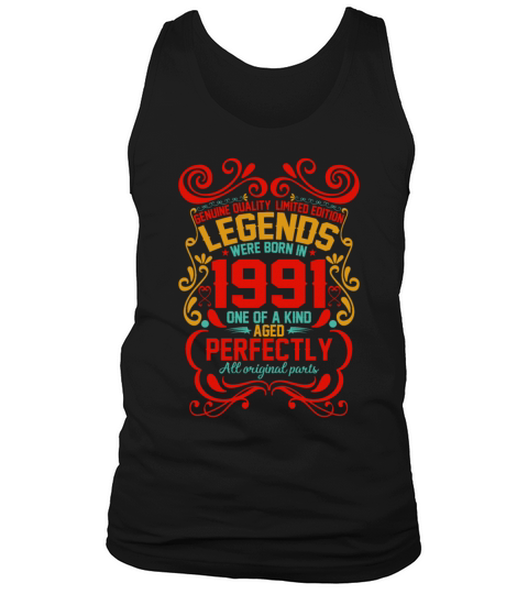 Vintage Authentic 1991 Birthday Gifts idea Tank Top Unisex