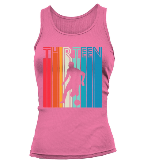 13 Years Soccer Gift 13th Birthday Vintage Footbal Tank top Woman