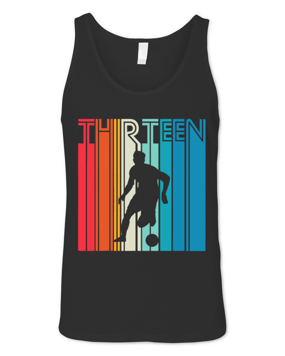 13 Years Soccer Gift 13th Birthday Vintage Footbal Unisex Jersey Tank