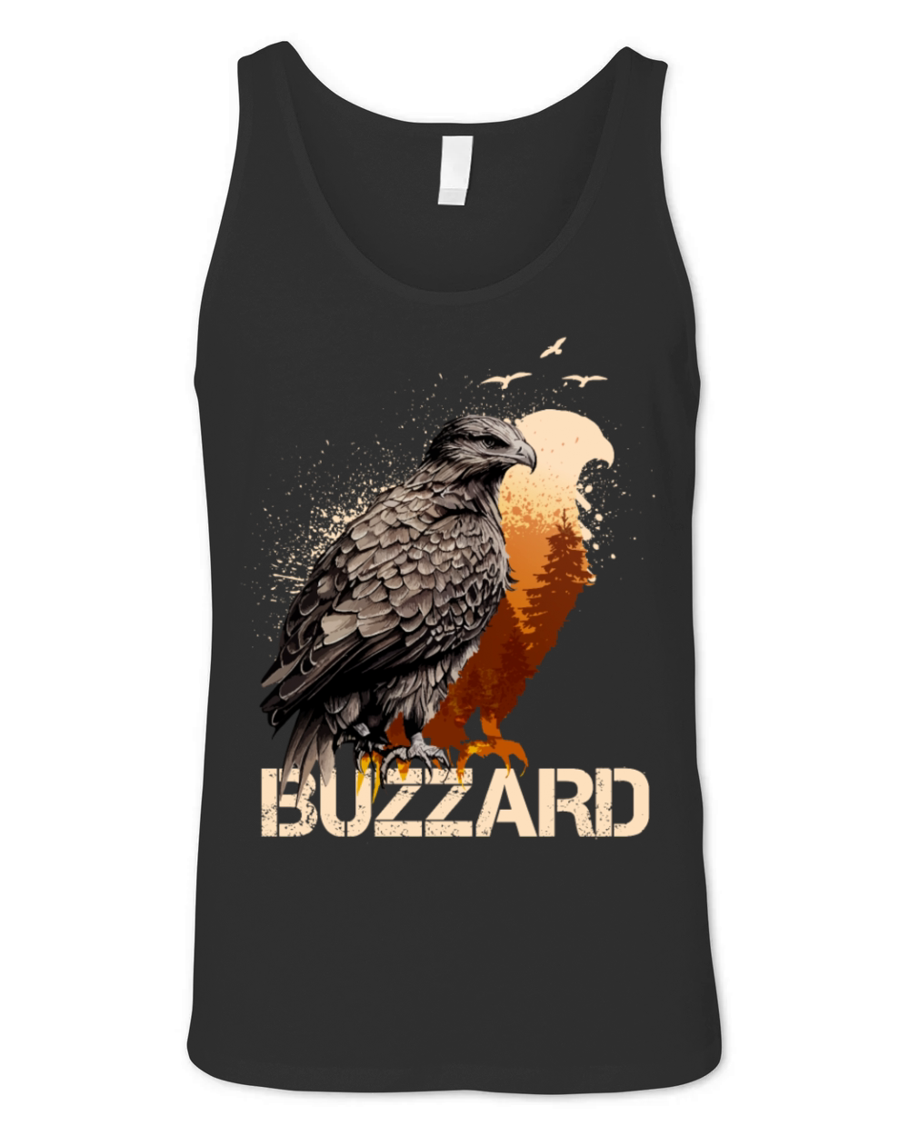 Buzzard Scavenger Vulture Bird Vintage Forest Unisex Jersey Tank
