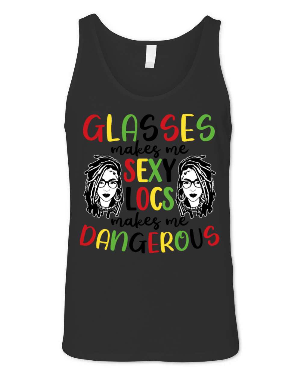 Its the Locs For Me - Afro Hair Black American Unisex Jersey Tank