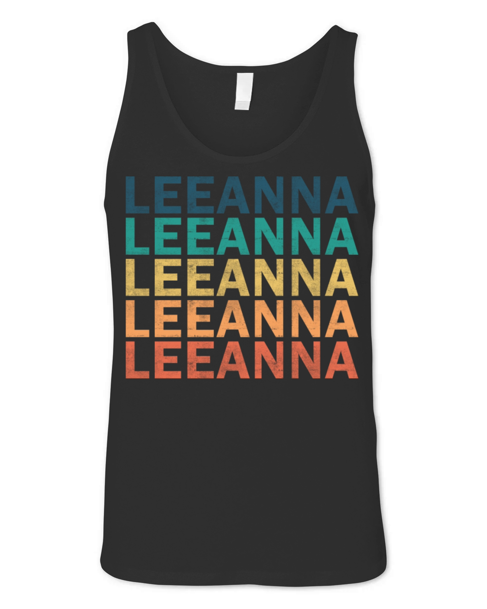 Leeanna Name T Shirt - Leeanna Vintage Retro Name Unisex Jersey Tank