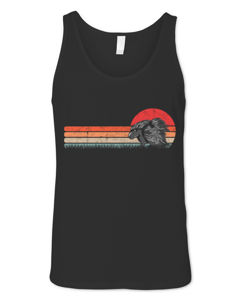 Porcupine Vintage Retro Unisex Jersey Tank