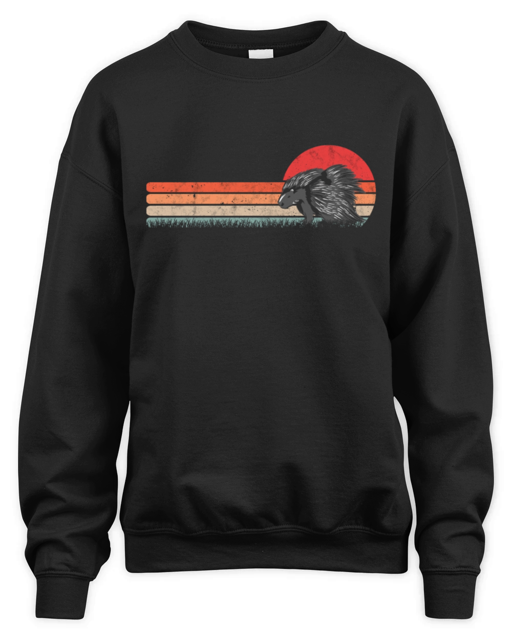 Porcupine Vintage Retro Unisex Premium Crewneck Sweatshirt