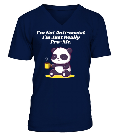 Im Pro Me Introvert Positivity Antisocial Positive V-Neck T-shirt
