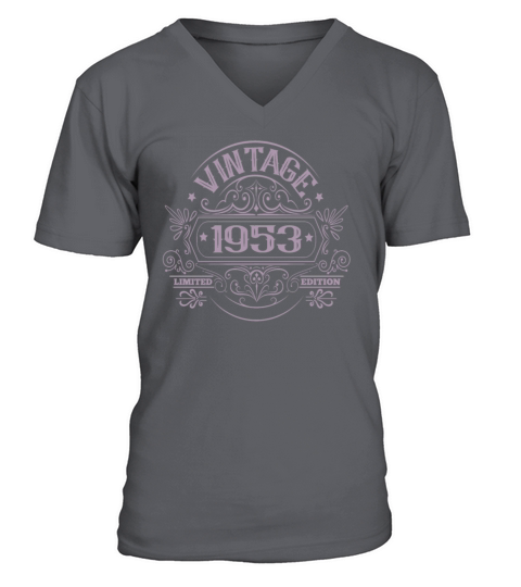 Vintage 1953 Birthday Sayings V-Neck T-shirt