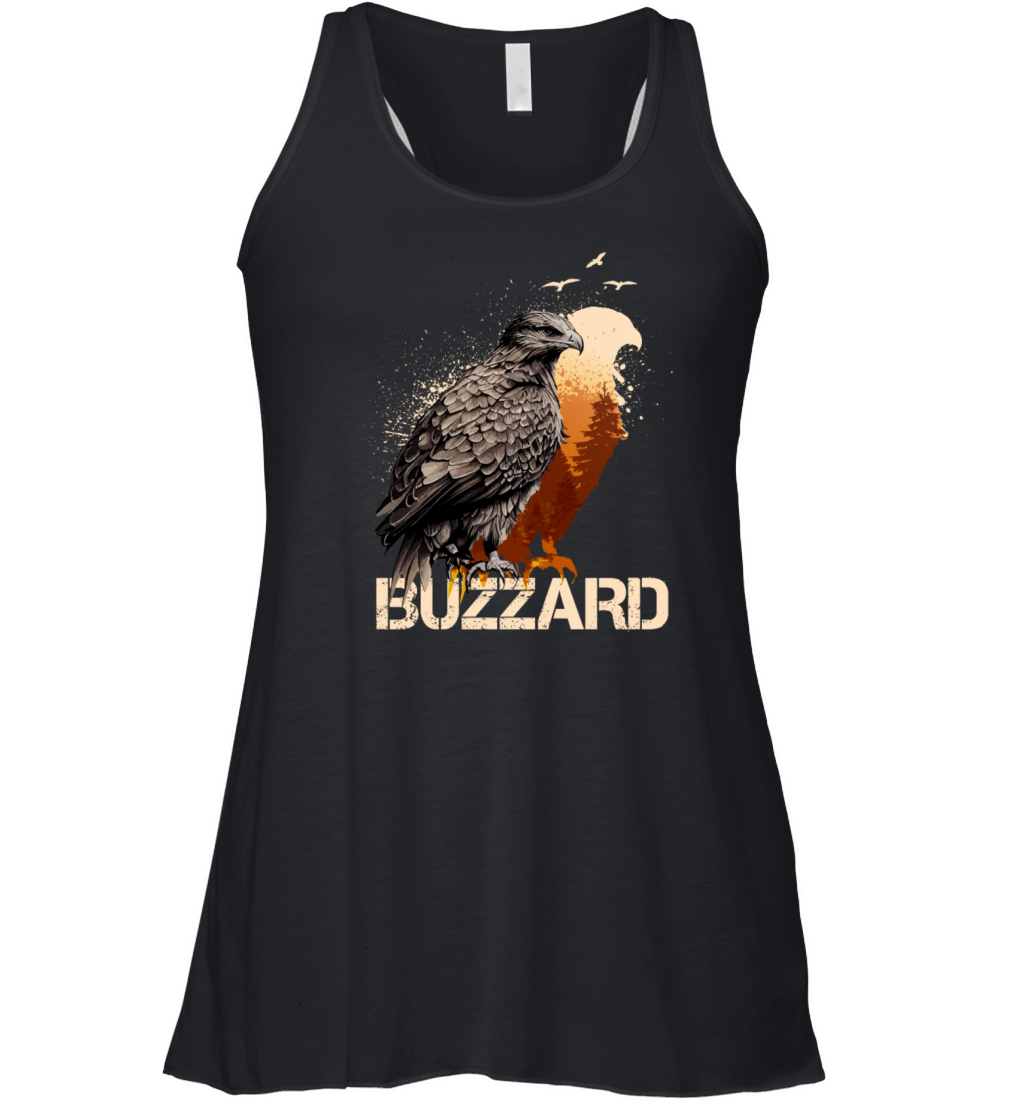 Buzzard Scavenger Vulture Bird Vintage Forest Women's Flowy Tank Top