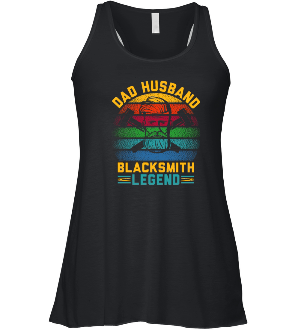 Dad Husband Blacksmith Legend And I Rock Them Both Women's Flowy Tank Top