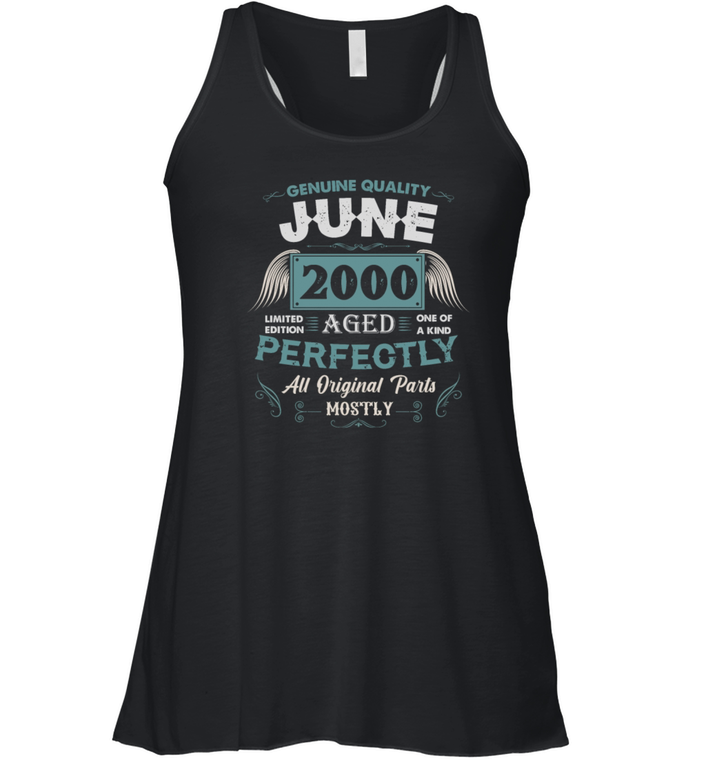 June 2000 Vintage Birthday Present Women's Flowy Tank Top