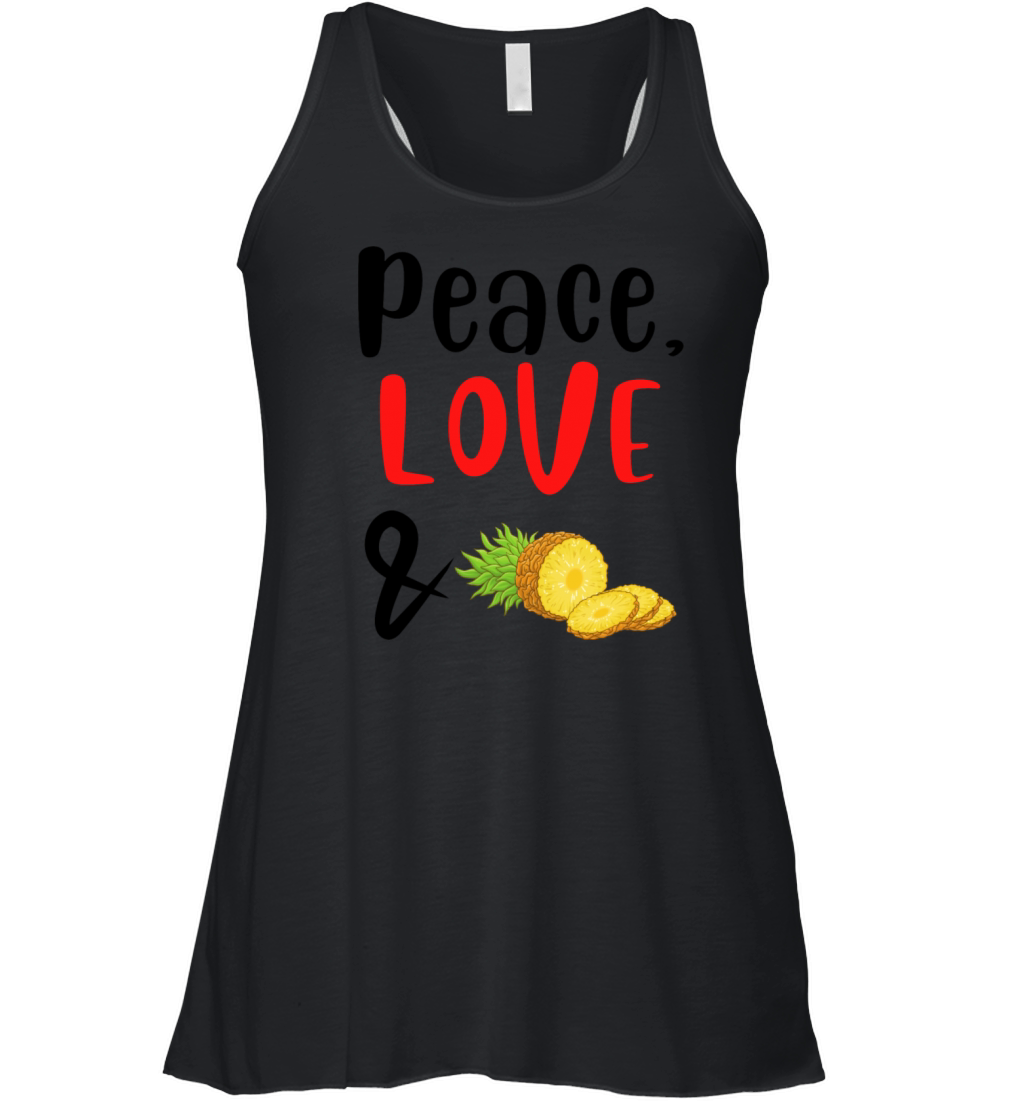 Peace Love and Pineapples Women's Flowy Tank Top