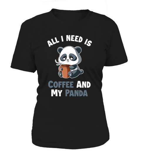 Coffee and my Panda Barista Queen Latte Art Coffee Women's T-Shirt