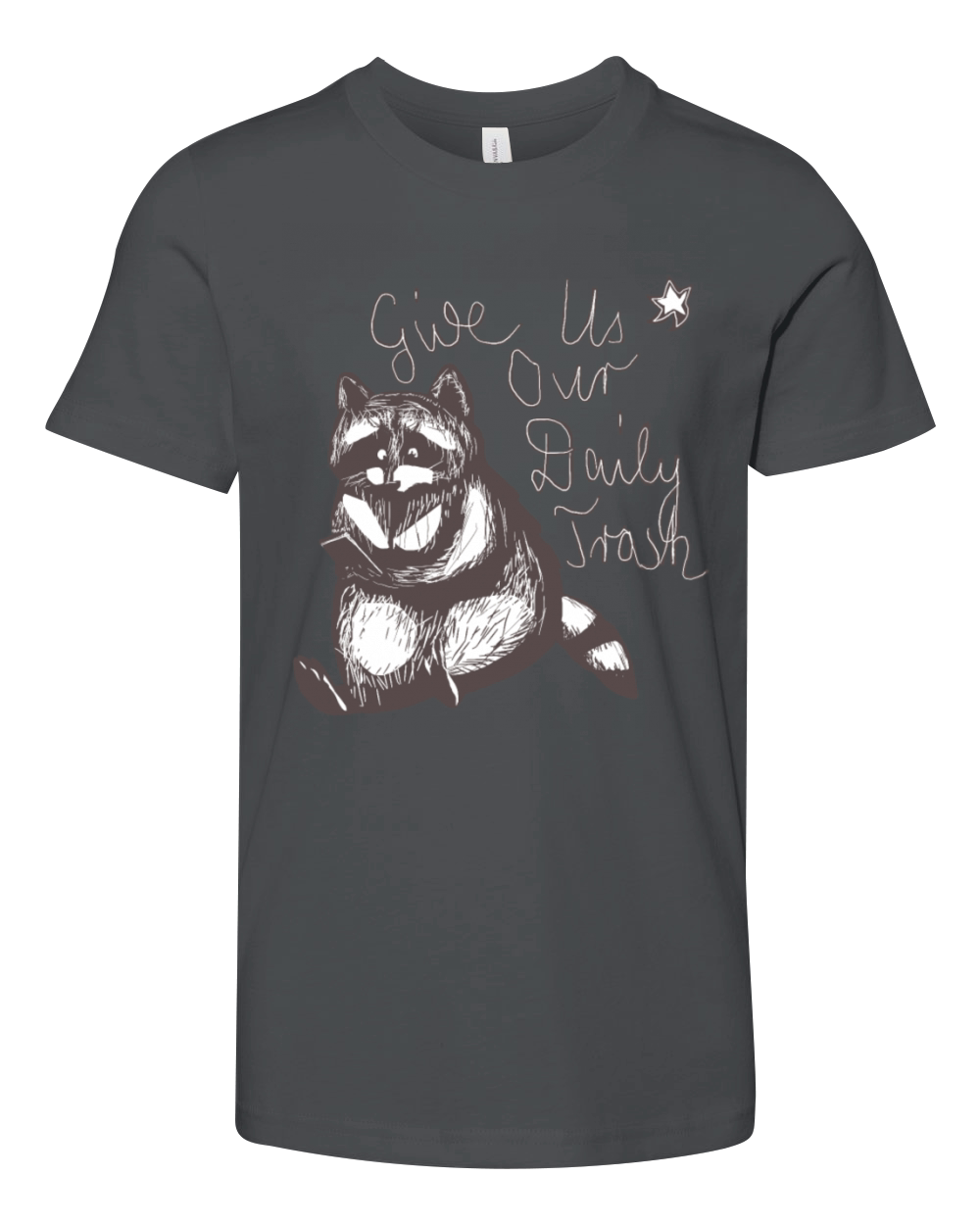 funny quote slogan animal with smartphone racoon Youth Unisex Jersey Tee