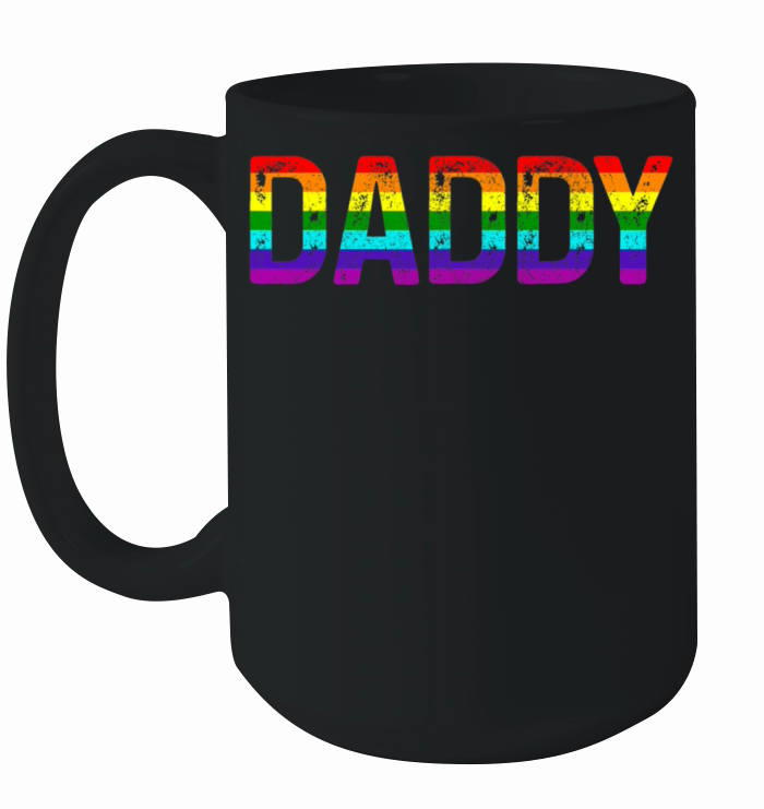 Daddy Gay Pride Month LGBTQ Fathers Day Rainbow Ceramic Mug