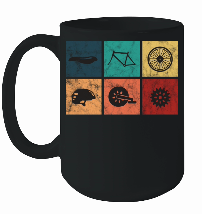 Vintage Bicycle Parts Ceramic Mug