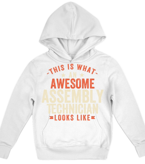 Assembly Technician Funny Quote With Vintage Look Kids Hoodie