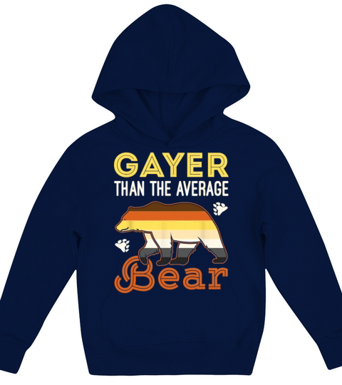 Gay Bear Pride Flag Subculture Men Male LGBTQ Kids Hoodie