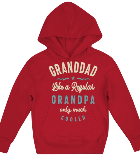 Granddad Like A Regular Grandpa Only Much Cooler Kids Hoodie