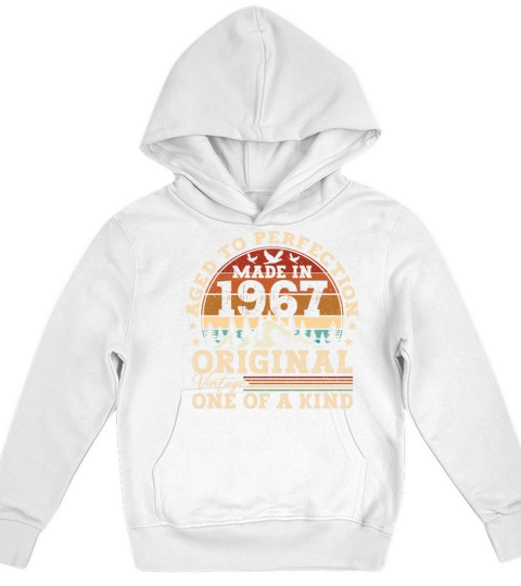 Original 1967 Vintage Vintage Birthday Retro Kids Hoodie