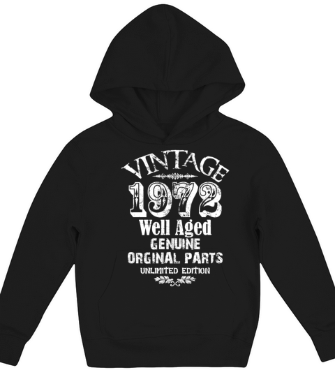Vintage 1972 Kids Hoodie