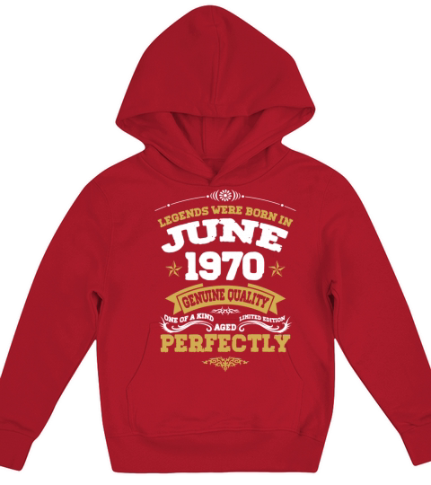 Vintage Aged To Perfection June 1970 Kids Hoodie