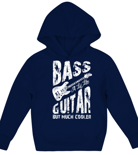 Vintage Distressed Bass A Lot Like Guitar But Kids Hoodie