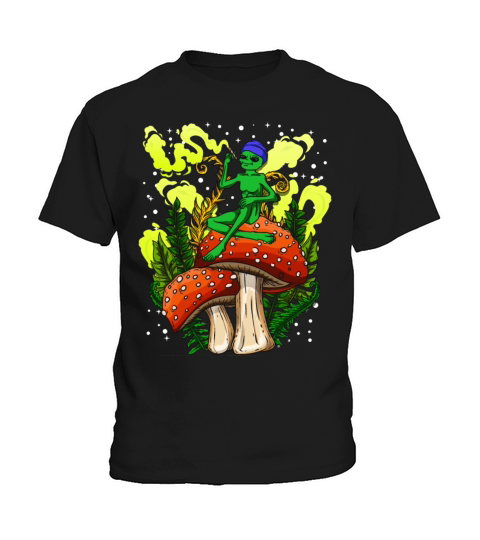 Psycadellic Magic Mushroom Alien LSD Acid Trip Kids T-Shirt